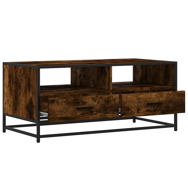vidaXL sofabord røget eg 100x50x45 cm