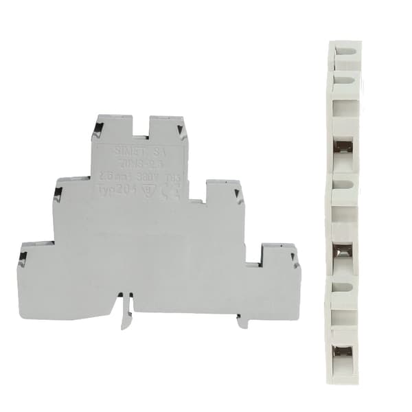 Gevindskinneforbindelse, 2,5 mm², 3-sporet, til TS35 SIMET-skinne