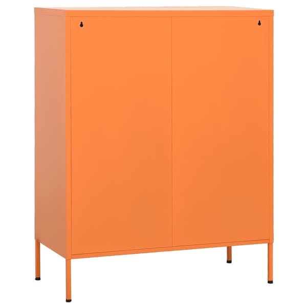 vidaXL skab orange 80x35x101,5 cm stål