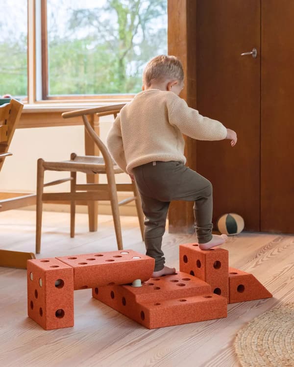 MODU Explorer-sæt - Kreative klodser der udvikler grovmotorik, orange