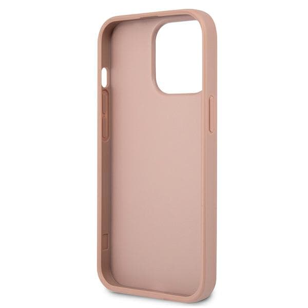 Guess Saffiano Triangle Logo-etui til iPhone 13 Pro / 13, lyserød