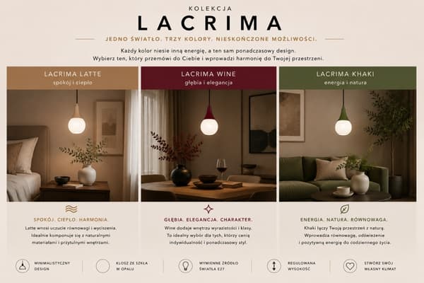 Hængelampe 1xE27 Lacrima Latte