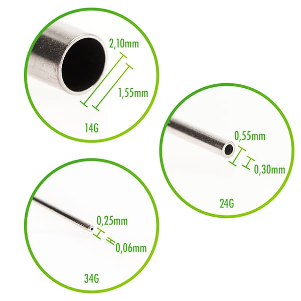 16G flussmedelsdispenseringsnål