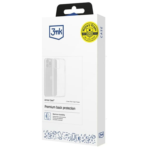 3MK Armor-skal för iPhone 17, transparent