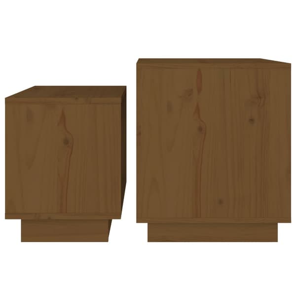 vidaXL Stapelbara soffbord, set om 2, brun, furu