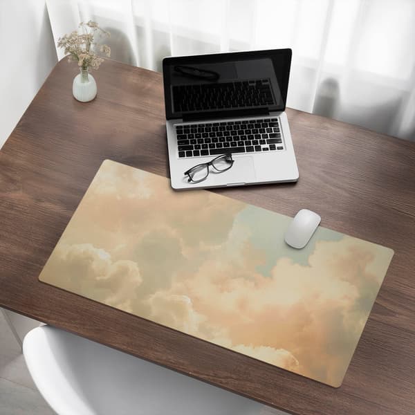 Universell skyddsmatta för datorutrustning Pastellmoln 90x45 cm