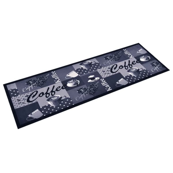 vidaXL køkkenmåtte kaffe blå 60x300 cm
