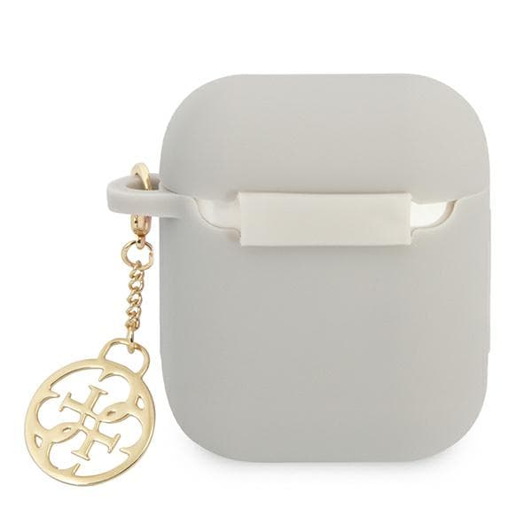 Guess Silicone Charm 4G Collection etui til AirPods 1/2, grå/grå