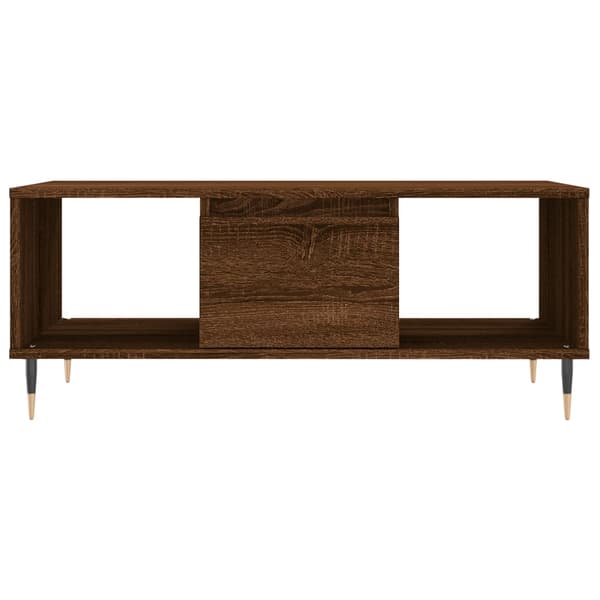 vidaXL sofabord brunt egetræ 90x50x36,5 cm