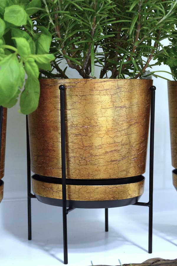 ANTIK GULD BLOMSTERPOTTE DIAMETER 32 CM ANTIK GULD