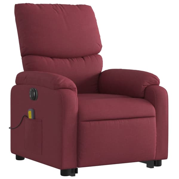 vidaXL Elektrisk lyftbar massagefåtölj röd