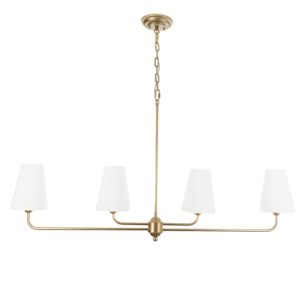 Elegant guldfarvet linnedlampe - bred