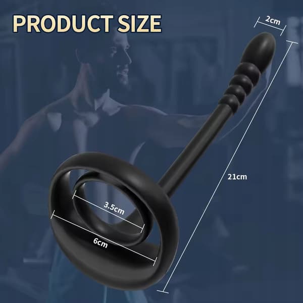Prostata massager vibrerende ring anal plug app