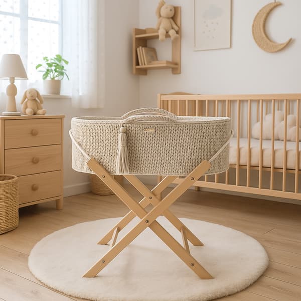 Puinen jalusta BOHO Mooses-korille - luonnonvärinen