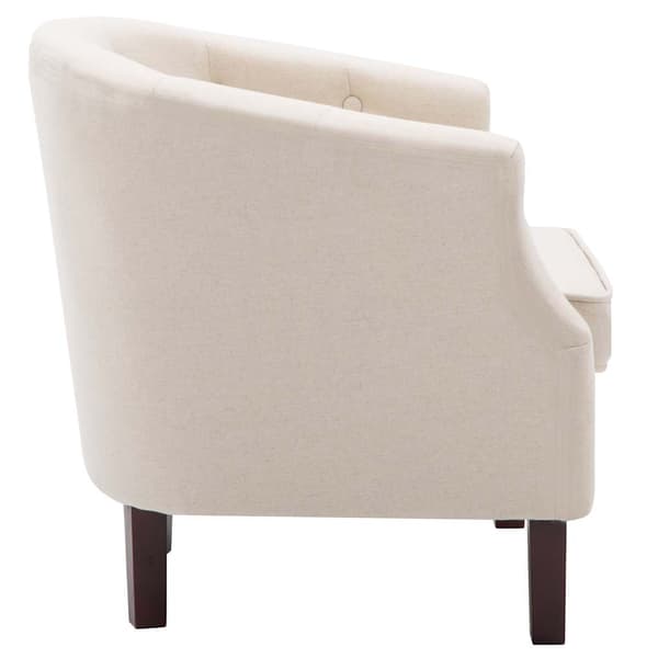 vidaXL Fåtölj, Beige, Tyg