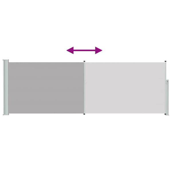 vidaXL Utfällbar sidomarkis för uteplats 100 x 300 cm grå