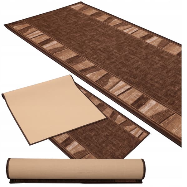 ZORRO BROWN 100x200cm Skridsikkert tæppe D7535