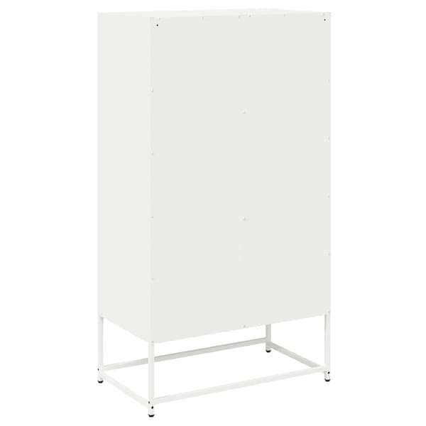 vidaXL kommode hvid 68x39x123 cm stål
