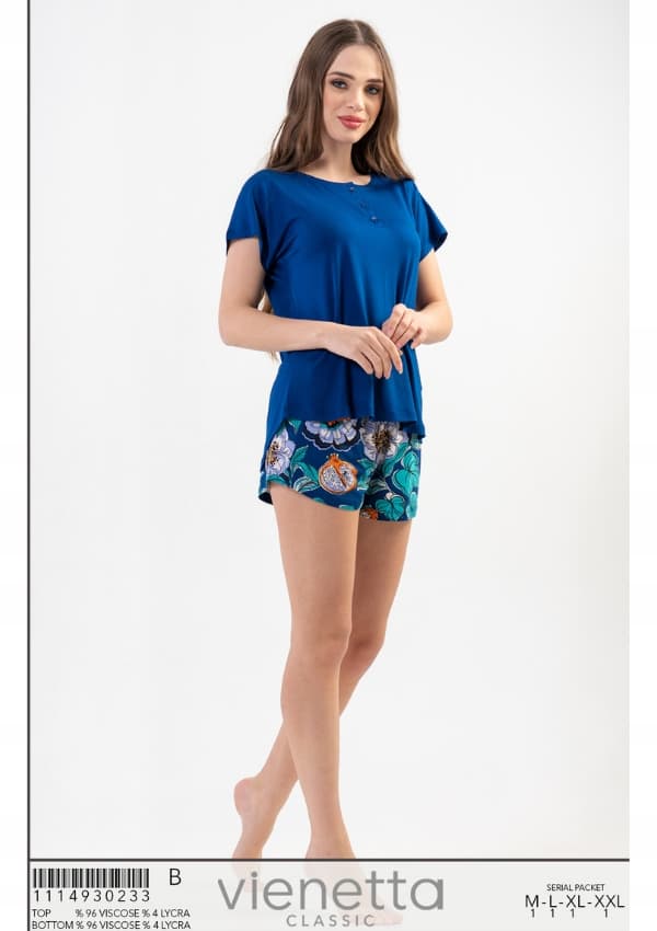 Vienetta Dampyjamas M 38 40 viskos sommarshorts