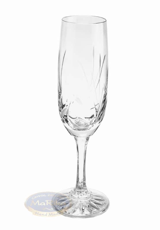 Krystal champagneglas 170ml Frozen Leaf 6 stk.