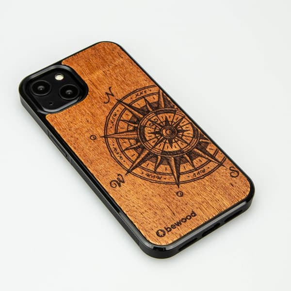 Træcover til iPhone 13 TRAVELER MERBAU