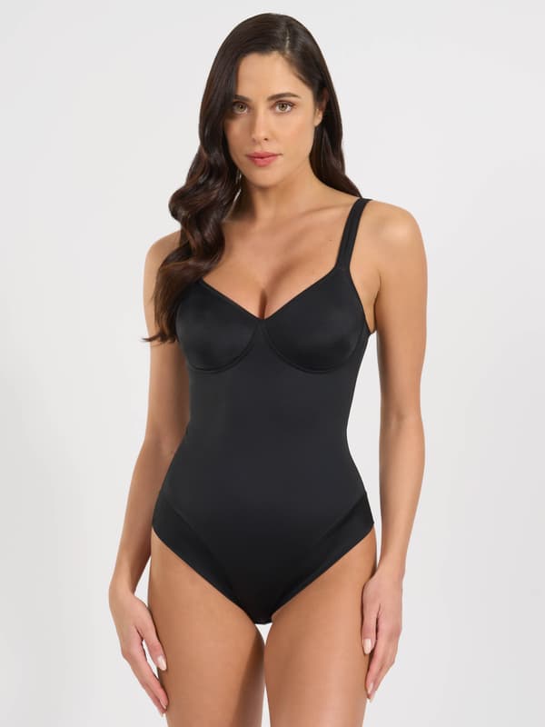 Dameslankebody med justerbare stropper, sort Dameslankebody med justerbare stropper, sort