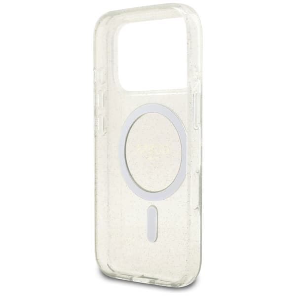 Guess IML Glitter Pearl Strap MagSafe-etui til iPhone 17 Pro, klart