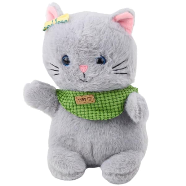 Grå katt plyschleksak 22cm