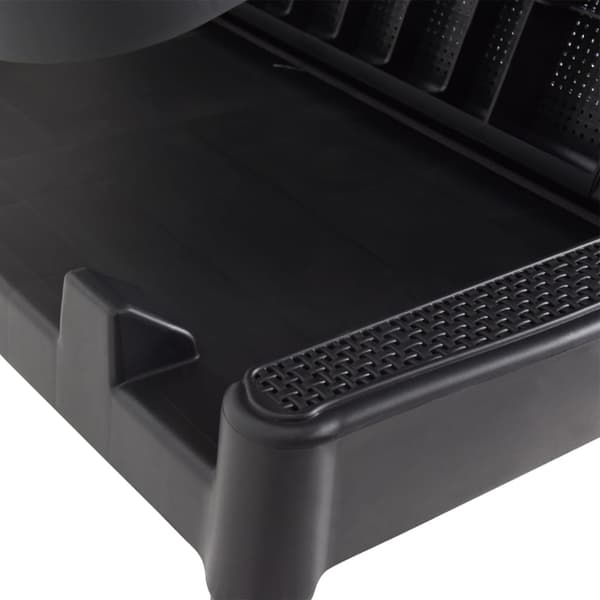 vidaXL Solstol, antracit, 186x60x29 cm, PP