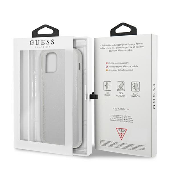 Guess 4G 3D Pattern Collection-skal till iPhone 12 Pro Max, transparent