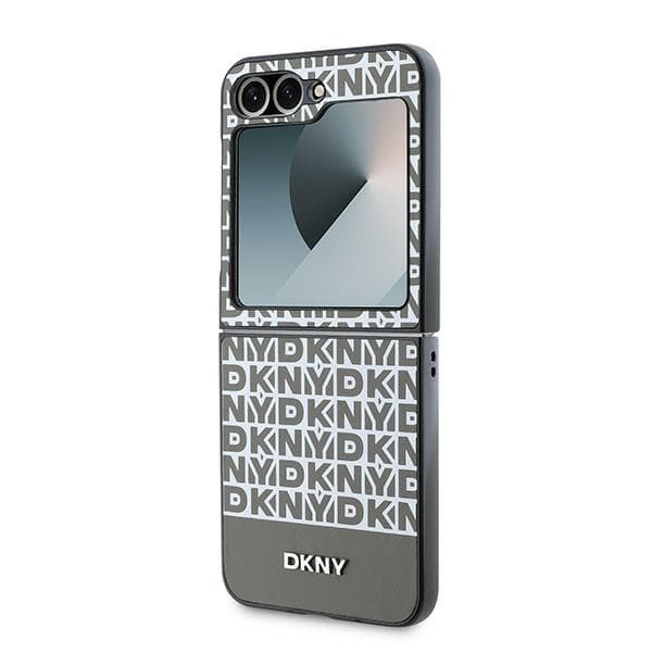 DKNY Repeat Pattern Bottom Randig Skal till Galaxy Z Flip6, Brun