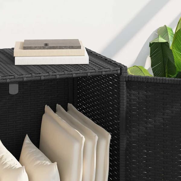 vidaXL haveskab, sort, 83x45x76 cm, polyrattan