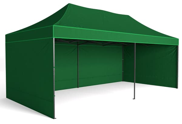 Pikaostospaviljonki - 3x6 m - vihreä
