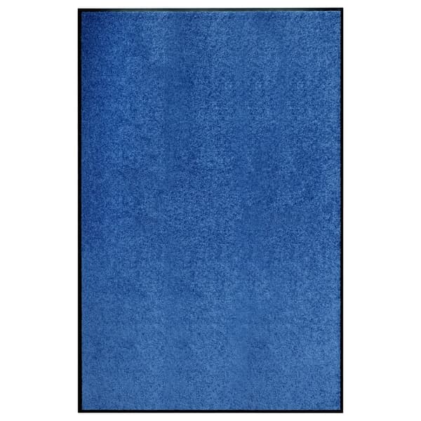 vidaXL vaskbar dørmåtte blå 120 x 180 cm