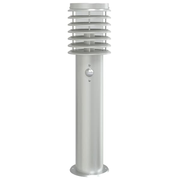 vidaXL havelampe med sensor, sølv, 60 cm, stål