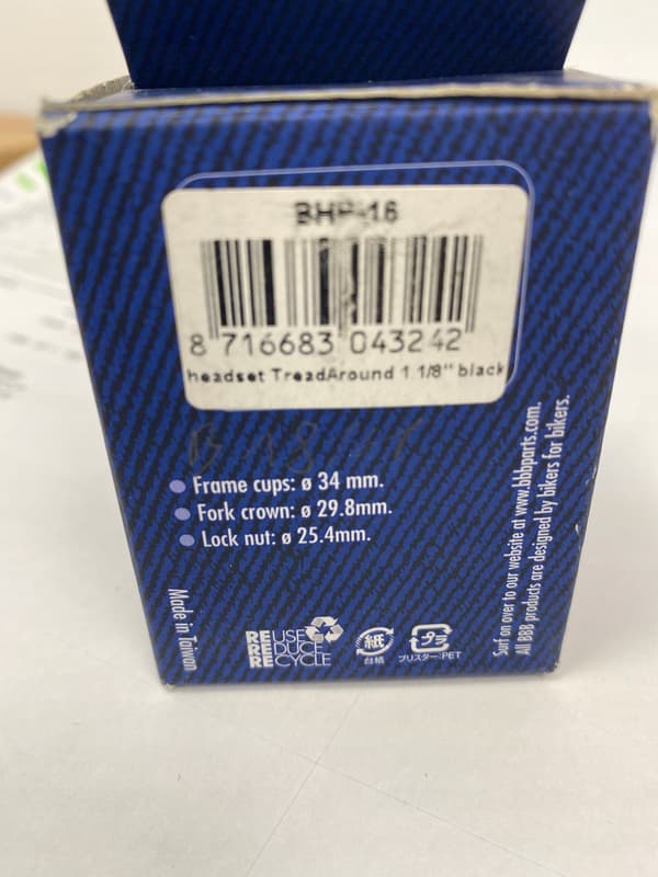 BBB BHP-16 1 1/8\" semi-integreret headset