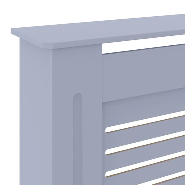 vidaXL Radiatorskydd, MDF, Grå, 205 cm