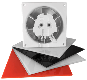 dRim 125 DTS Ventilatorpanel Plexiglas Mat Sort Ventilator Plus Panel Sæt