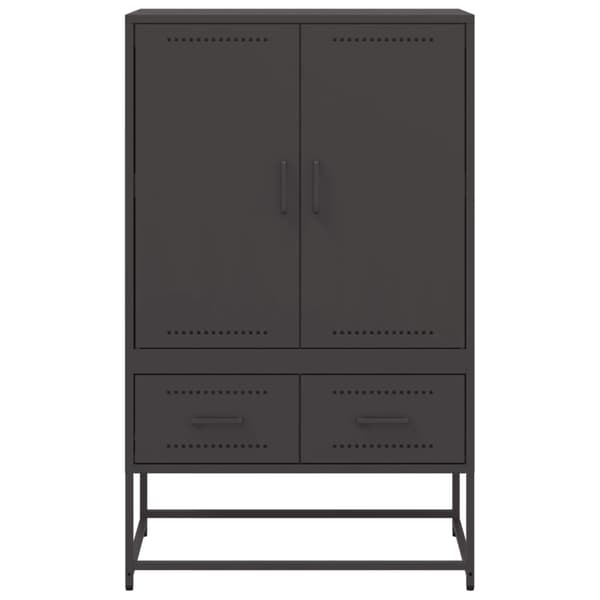 vidaXL skab, sort, 68x39x111,5 cm, stål
