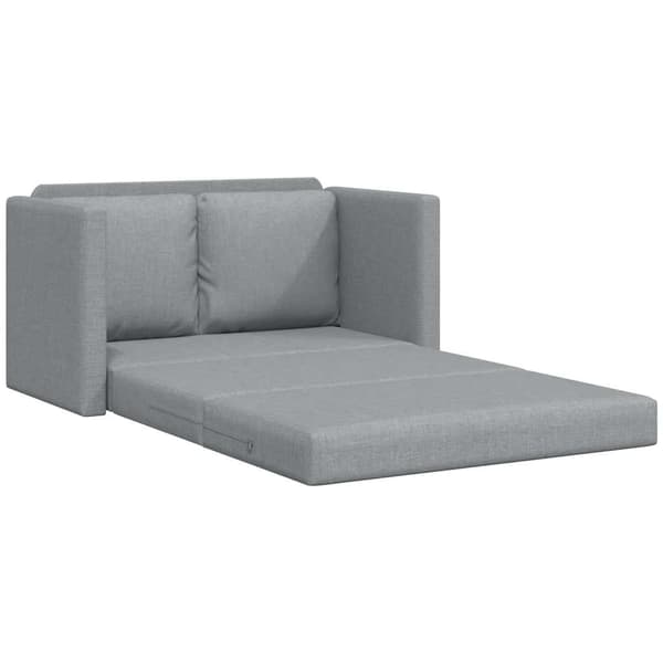 vidaXL 2-i-1 gulvsofa lysegrå 112x174x55 cm stof