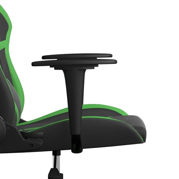 vidaXL Gamingstol, svart och grön, konstläder