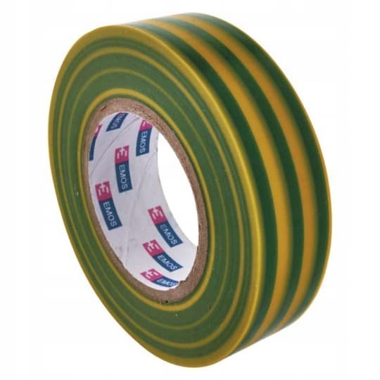 PVC-isoleringstejp 19mm x 20m gulgrön