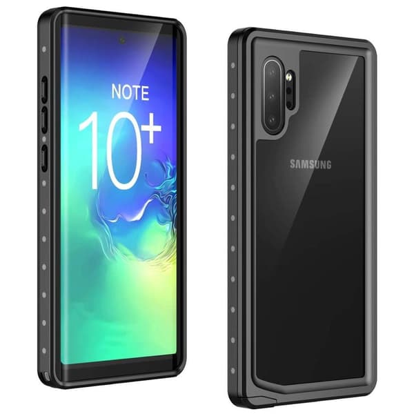 IP68 Vandtæt Etui til Samsung Galaxy Note 10+ Plus, Redpepper, Sort