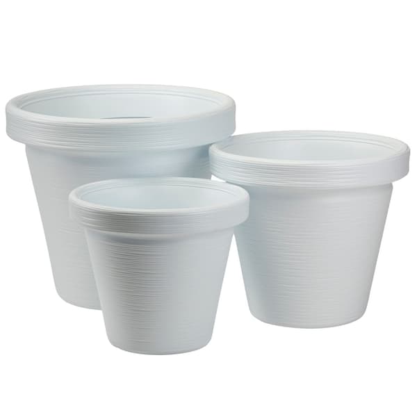Urtepotte Srtia Riflo hvid h47,9x55 cm