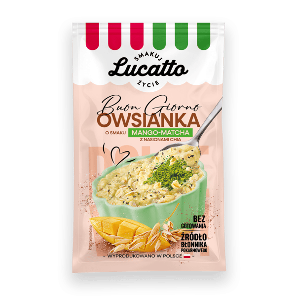 LUCATTO | Kaurapuuro | MANGO MATCHA CHIA | 50 g