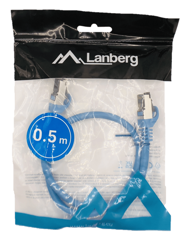 0,5 m blå Cat.8.1 RJ45 SFTP LAN-kabel