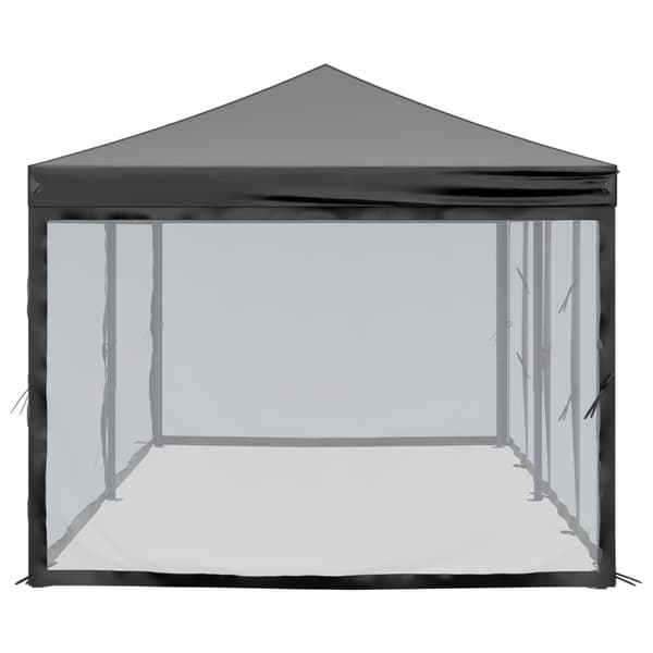 vidaXL foldbart festtelt med sider sort 3x6 m