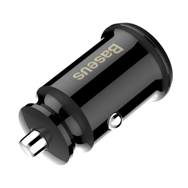 Mini biloplader til din telefon 2x USB Grain biloplader sort