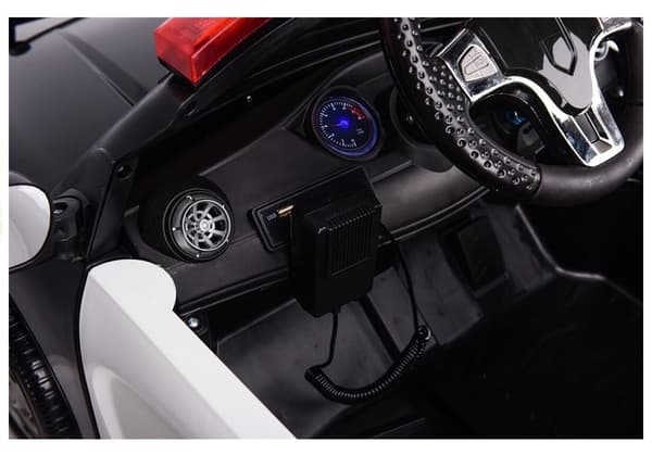Batteridriven bil Polisbil Vit