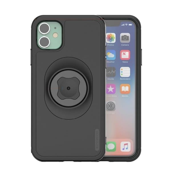 Cykelhållare för styr + skyddsfodral för iPhone 11 (6,1") - montering med låssystem